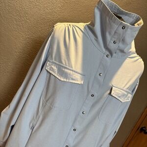 DULUTH TRADING Blue Women's Plus Sol Survivor Sun Protection Shirt Jacket 3X GUC